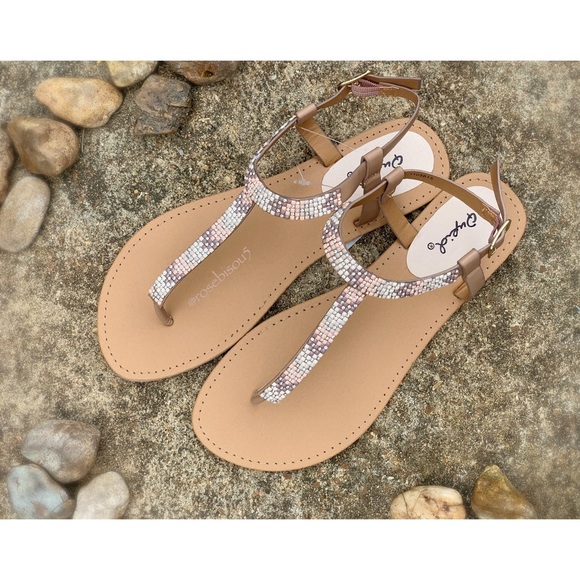 🔱QUPID Athena Embellished Greek Gladiator Sandals - Picture 5 of 5